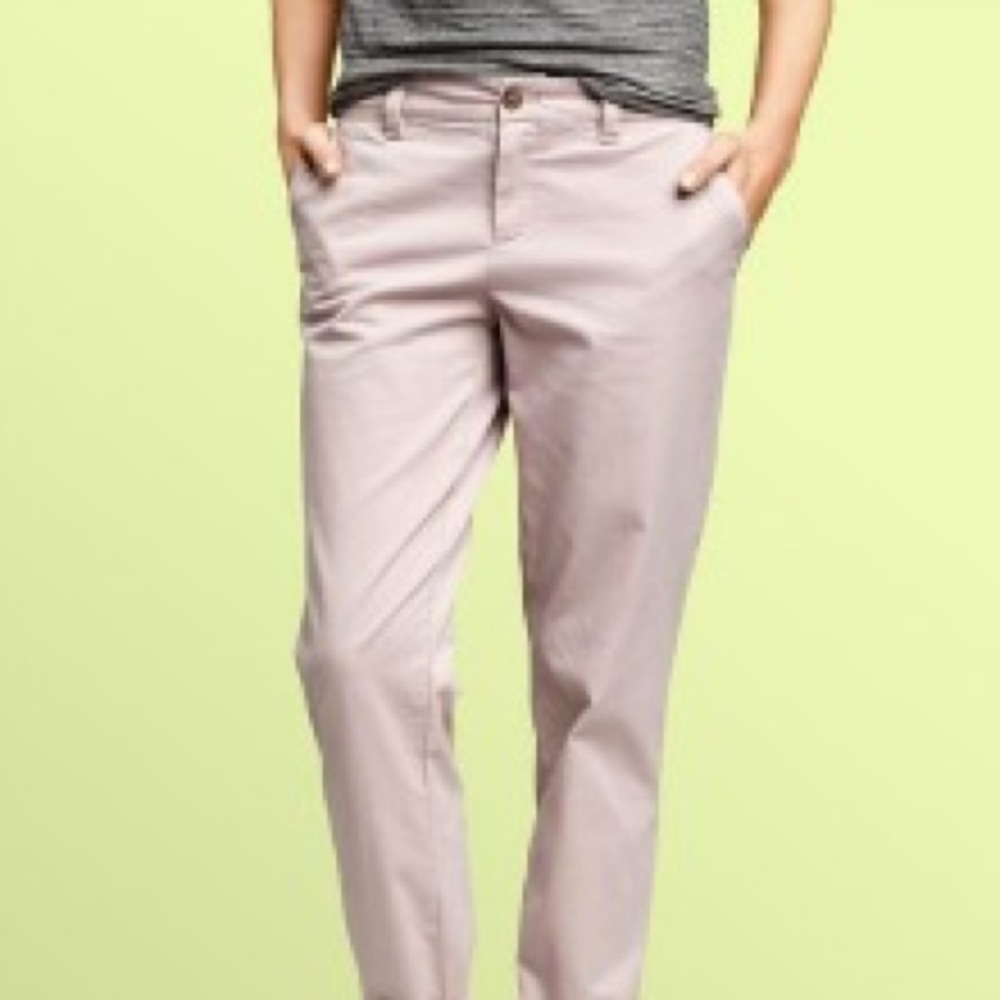 Blush Broken-in Straight Khakis by Gap